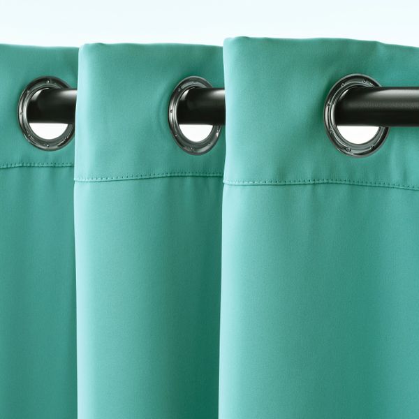 Затемняющие гардины, 2 шт., бирюзовый 145x300 см IKEA HILLEBORG ХИЛЛЕБОРГ 604.636.72 - фото 3