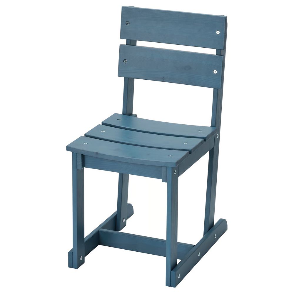 OMMJÄNGE ОММЬЕНГЕ Стул - морилка/синий - фото 1