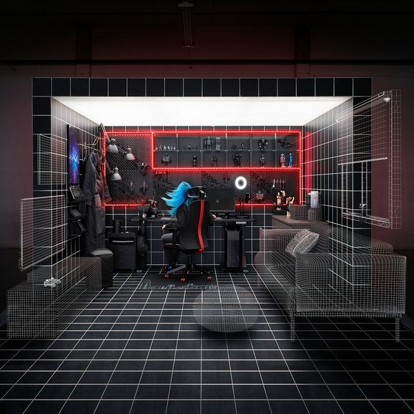 Аксессуары для настенной панели,4 пр., темно-серый IKEA UPPSPEL УППСПЕЛЬ 705.077.79 - фото 5