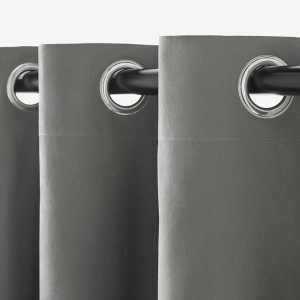 Затемняющие гардины, 1 пара, серый 145x300 см IKEA МЕРЕТЕ 603.705.93 - схема-чертеж с размерами