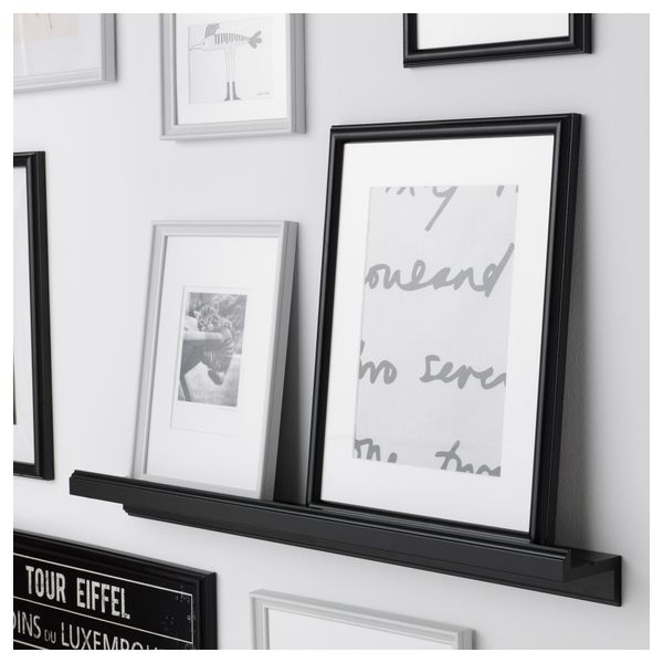 Полка для картин МАРИЕТОРП, черный (75 см) - фото 2