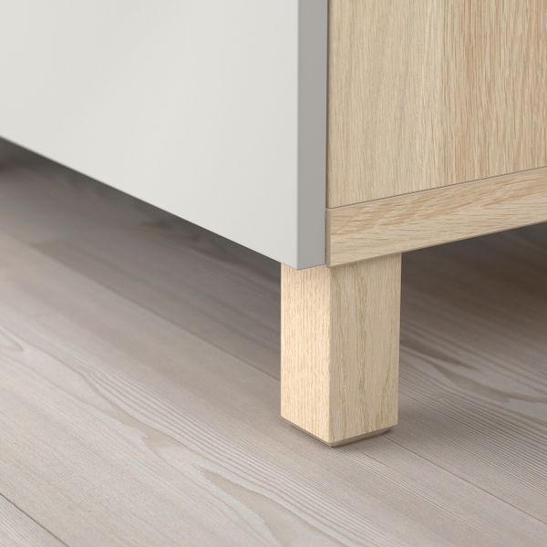 Тумба для ТВ с ящиками, под беленый дуб/Лаппвик/стуббарп светло-серый 120x42x48 см IKEA БЕСТО 492.443.08 - фото 5