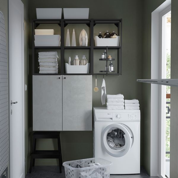 Комбинация для хранения, 120x32x150 см, антрацит IKEA BEGIVENHET БЕГИВЕНХЕТ 693.314.51 - фото 4