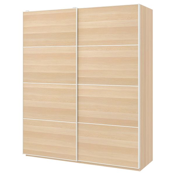 Гардероб, под беленый дуб/Мехамн под беленый дуб 200x66x236 см IKEA PAX ПАКС 593.057.73 - фото 2