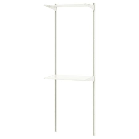 Настенная шина, полки/сушилка, белый 65x40x196 см IKEA АЛЬГОТ 892.304.08