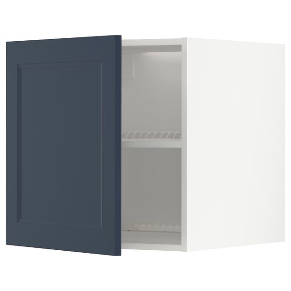 Верхний шкаф для холодильника/морозильн, белый Акстад/матовая поверхность синий 60x60 см IKEA METOD МЕТОД 794.020.23 - фото 1