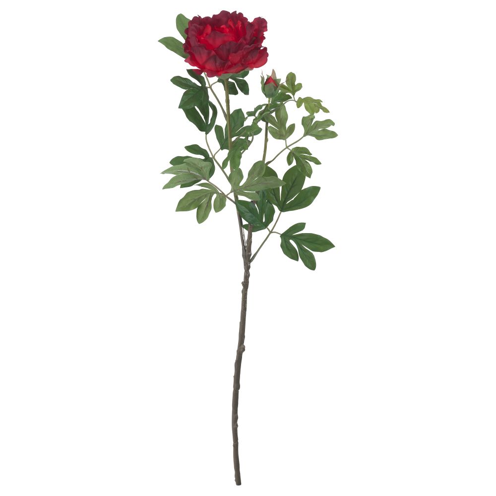 Цветок искусственный СМИККА, Пион, красный (100 см) - фото 1