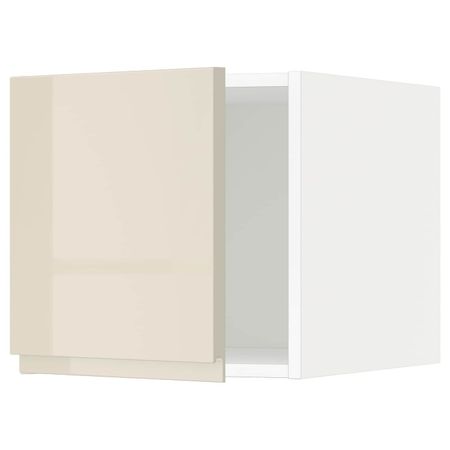 Верхний шкаф, белый/Воксторп глянцевый светло-бежевый 40x40 см IKEA METOD МЕТОД 292.246.79