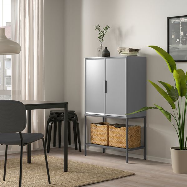 Шкаф, серый, 73x35x126 см IKEA TULLSTORP 704.984.35 - фото 4