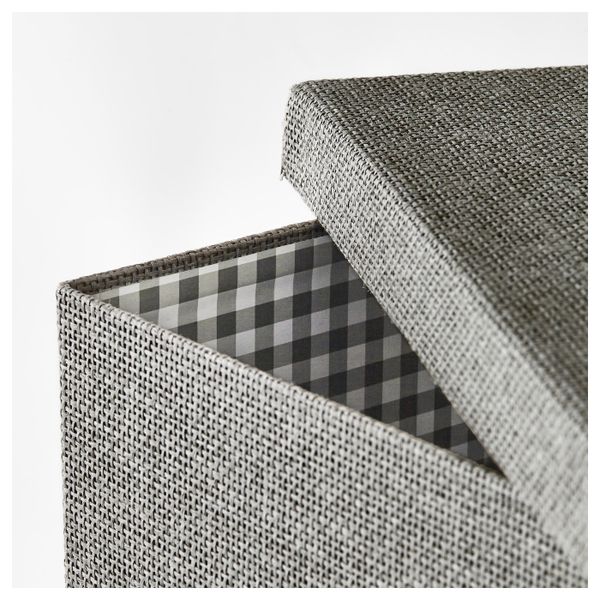 Коробка с крышкой, серый 32x35x32 см IKEA KVARNVIK КВАРНВИК 704.669.53 - фото 4