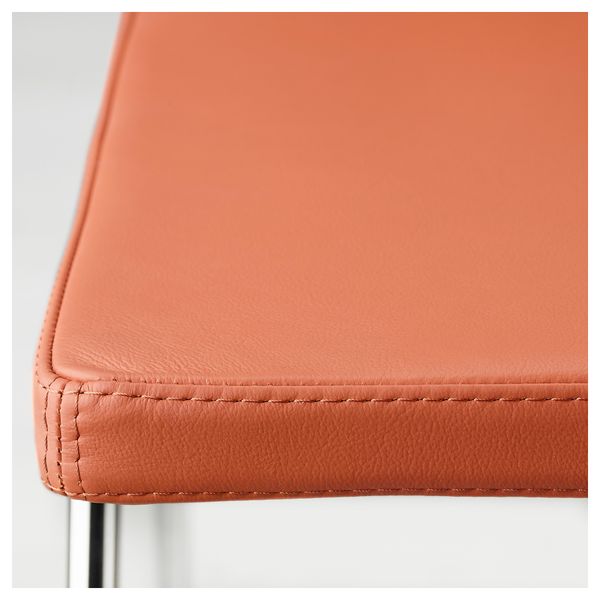 Стул БЕРНГАРД, хромированный, Мьюк оранжевый - схема-чертеж с размерами