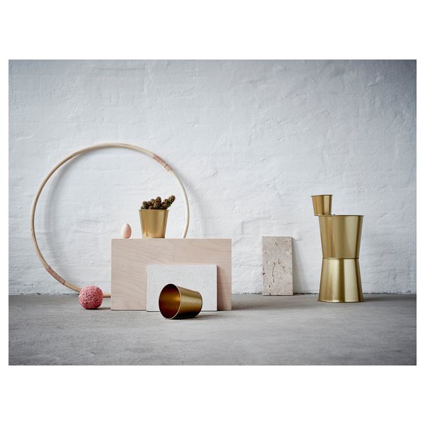 Кашпо, желтая медь, 9 см IKEA DAIDAI ДЭИДЭИ 703.594.01 - фото 6