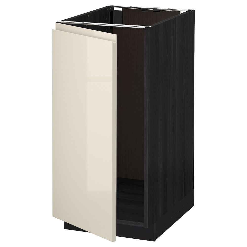 Напольный шкаф для мойки, мусорных конт, черный, Воксторп глянцевый светло-бежевый 40x60 см IKEA МЕТОД 692.245.83 - схема-чертеж с размерами