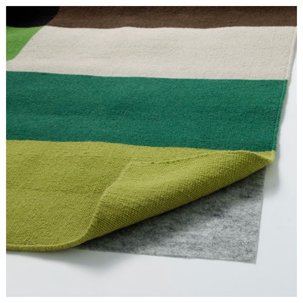 Ковер, безворсовый СТОКГОЛЬМ, в клетку ручная работа, зеленый в клетку зеленый (250x350 см) - фото 3