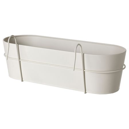 Ящик для цветов с держ, для дома, улицы белый с оттенком 56x20 см IKEA VITLÖK ВИТЛОК 705.053.32