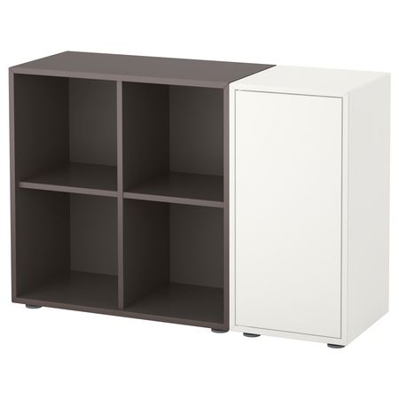 EKET Комбинация шкафов с ножками - белый/темно-серый 105x35x72 см