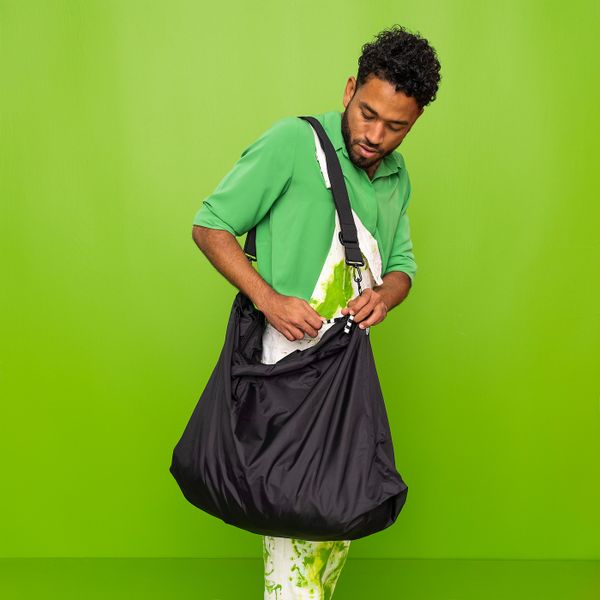 Сумка складная, черный 75x45 см/55 л IKEA RÄCKLA РЭККЛА 604.835.71 - фото 2