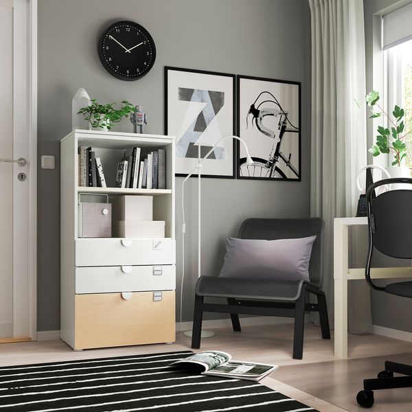 Стеллаж, 60x42x123 см, белый береза, с 3 ящиками IKEA PLATSA ПЛАТСАA ПЛАТСА, SMÅSTAD СМОСТАД 194.208.31 - фото 5