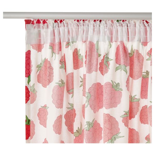 Гардины, 1 пара СОММАР 2015, орнамент "малина" (145x270 см) - схема-чертеж с размерами