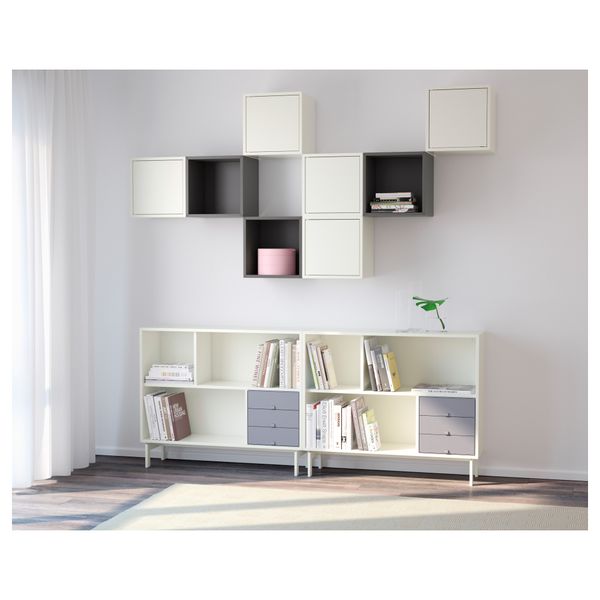 Стеллаж ВЭЛЬЕ, белый, серый - фото 2