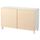 Комбинация для хранения с дверцами БЕСТО, белый, Инвикен ясеневый шпон (120x40x74 см)