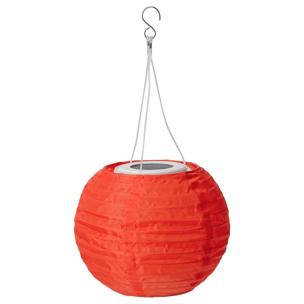 Подвесная светодиодная лампа, для сада/шаровидный оранжевый 22 см IKEA SOLVINDEN СОЛВИДЕН 404.869.00 - фото 1