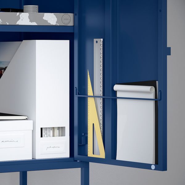 Комбинация для хранения, красный темно-синий/темно-зеленый 70x117 см IKEA ЛИКСГУЛЬТ 092.487.04 - фото 4