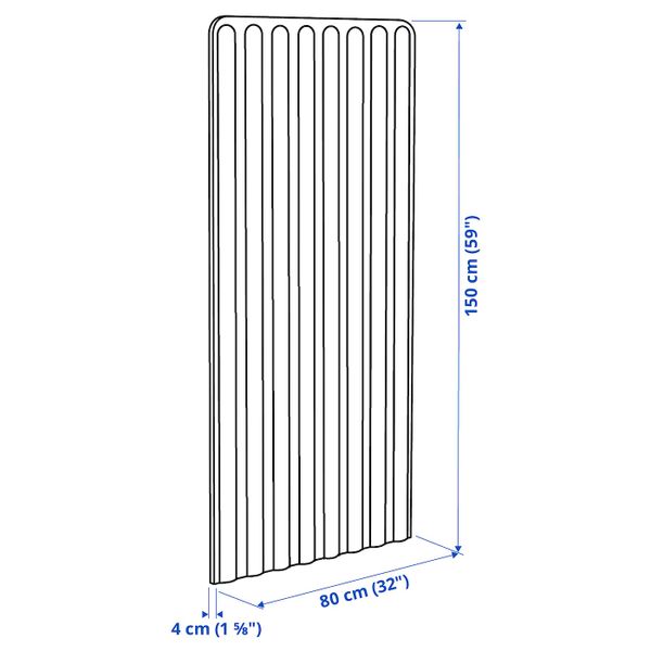 Экран передвижной, серый 80x150 см IKEA EILIF ЭЙЛИФ 904.827.92 - схема-чертеж с размерами