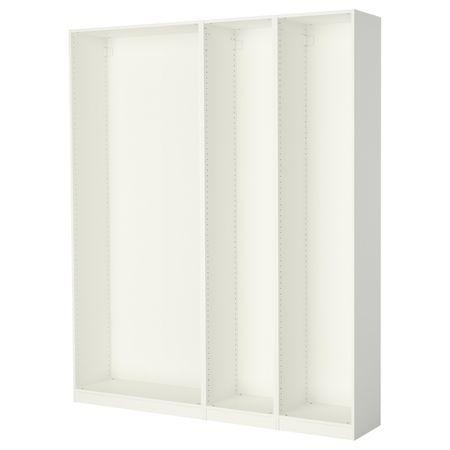 3 каркаса гардеробов, белый 200x35x236 см IKEA PAX ПАКС 698.953.27