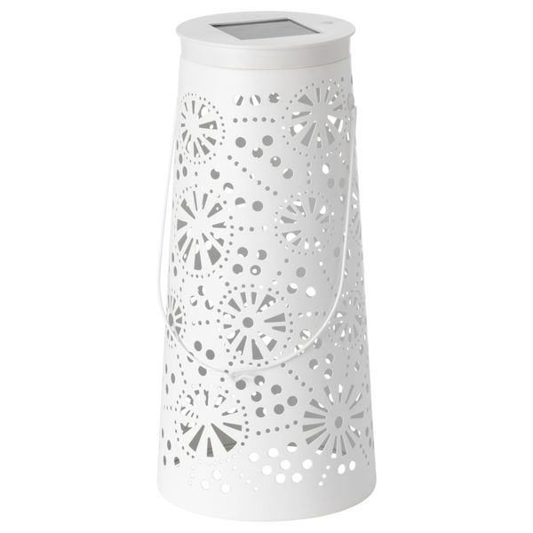 Напольный светодиод светильник, солнечный батарея СОЛВИДЕН, конусообразный белый (45 см) - схема-чертеж с размерами