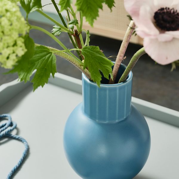 Ваза, синий 20 см IKEA OMFÅNG ОМФОНГ 804.639.06 - фото 3