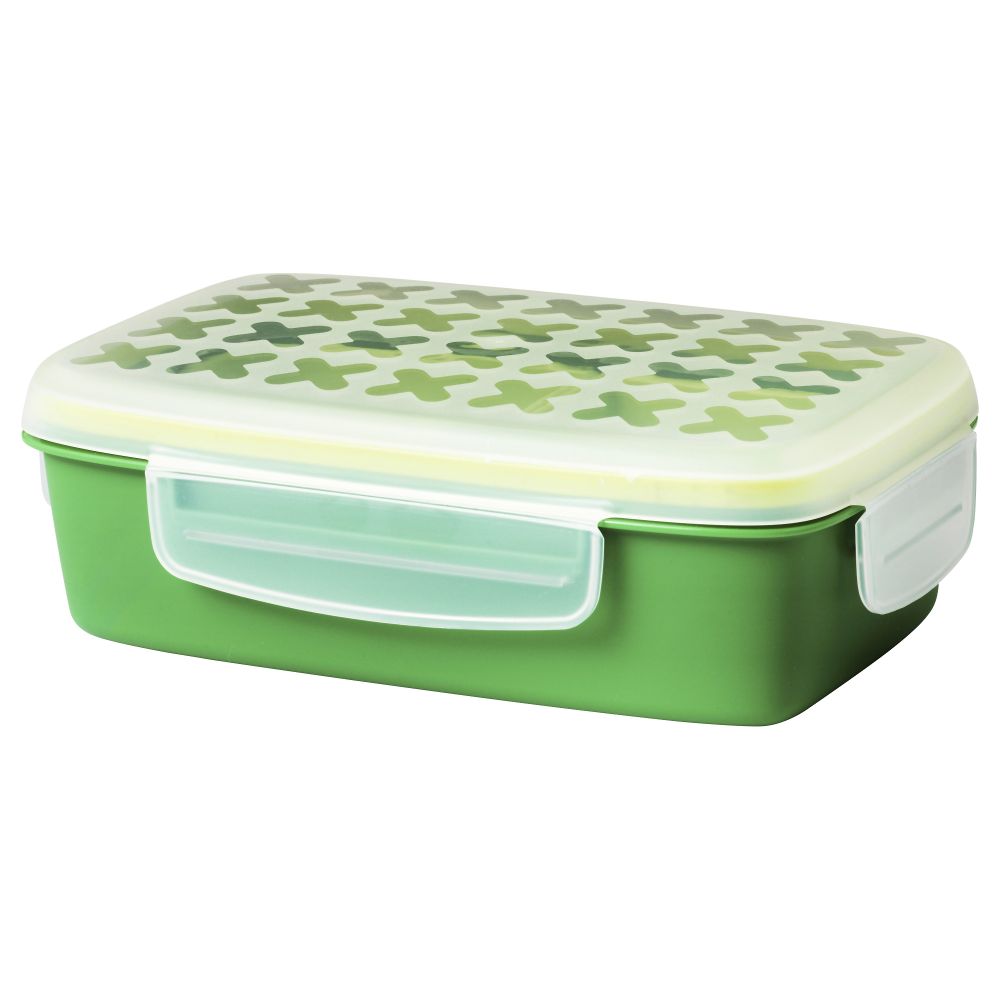 Контейнер для завтрака ФЕСТМОЛТИД, зеленый (22x14x7 см) - фото 1
