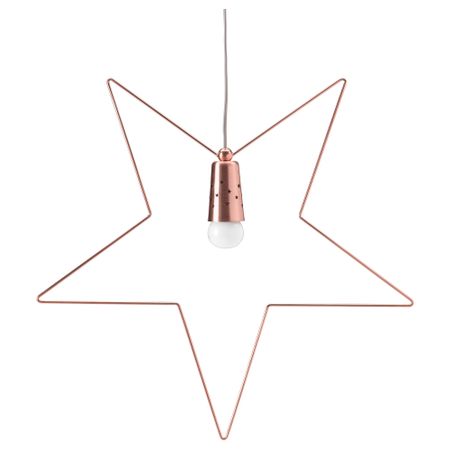 Подвесной светильник СТРОЛА, металл, в форме звезды бронзовый цвет