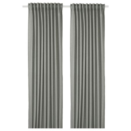 Затемняющие гардины, 2 шт., темно-зеленый 145x300 см IKEA TIBAST ТИБАСТ 505.045.93