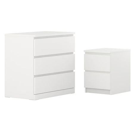 MALM Комплект мебели для спальни,2 предм - белый