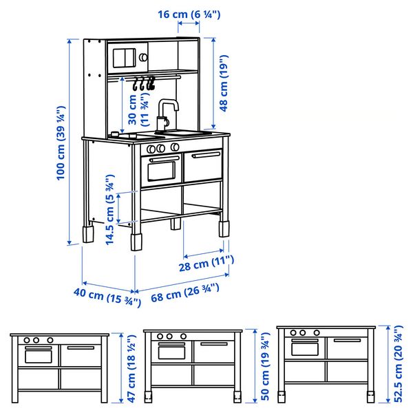 IKEA в интерьере - схема-чертеж с размерами