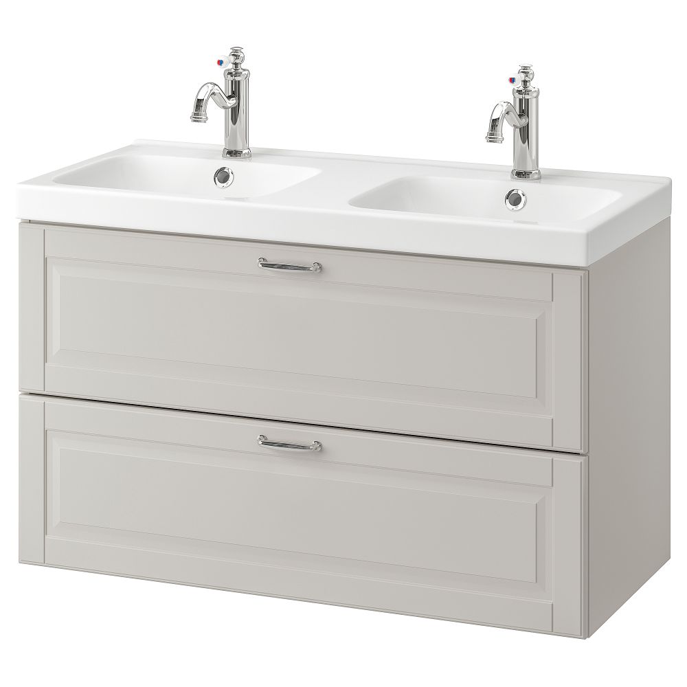 Шкаф для раковины с 2 ящиками, 103x49x64 cm IKEA ODENSVIK ОДЕНСВИК, GODMORGON ГОДМОРГОН 992.932.59 - фото 1