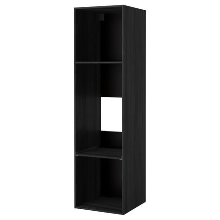 Каркас высокого шкафа для/духов/холод, под дерево черный 60x60x220 см IKEA МЕТОД 103.679.51