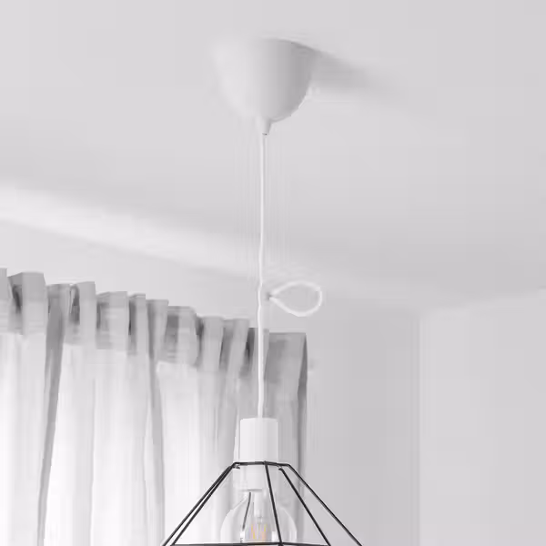 SUNNEBY Шнур-подвес - белый текстиль 1.8 м - фото 4