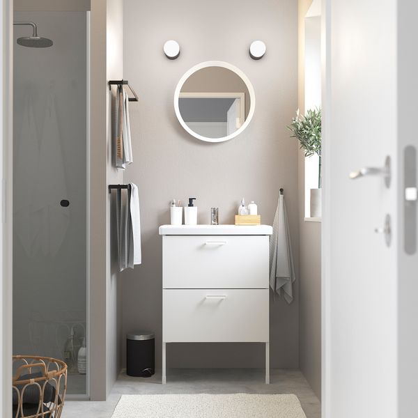 Шкаф для раковины с 2 ящиками, 64x43x87 cm IKEA TVÄLLEN ЛЕН ТВЭЛЛЕН, BEGIVENHET БЕГИВЕНХЕТ 093.364.23 - фото 3