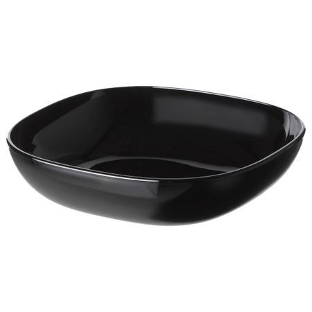 Тарелка глубокая БАККИГ, черный (20x20 см)