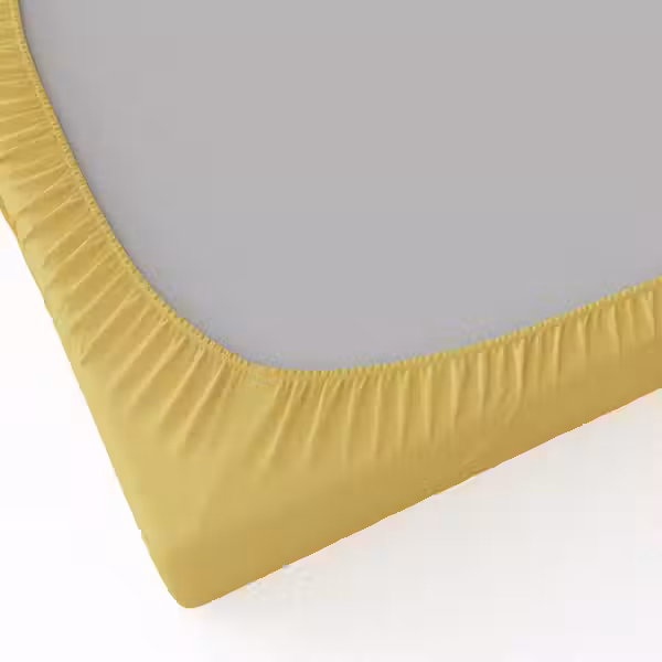 BRUKSVARA БРУКСВЭРА Простыня натяжная - желтый 140x200 см - схема-чертеж с размерами