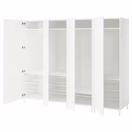 PLATSA Гардероб, комбинация - белый/Fonnes белый 240x57x191 см