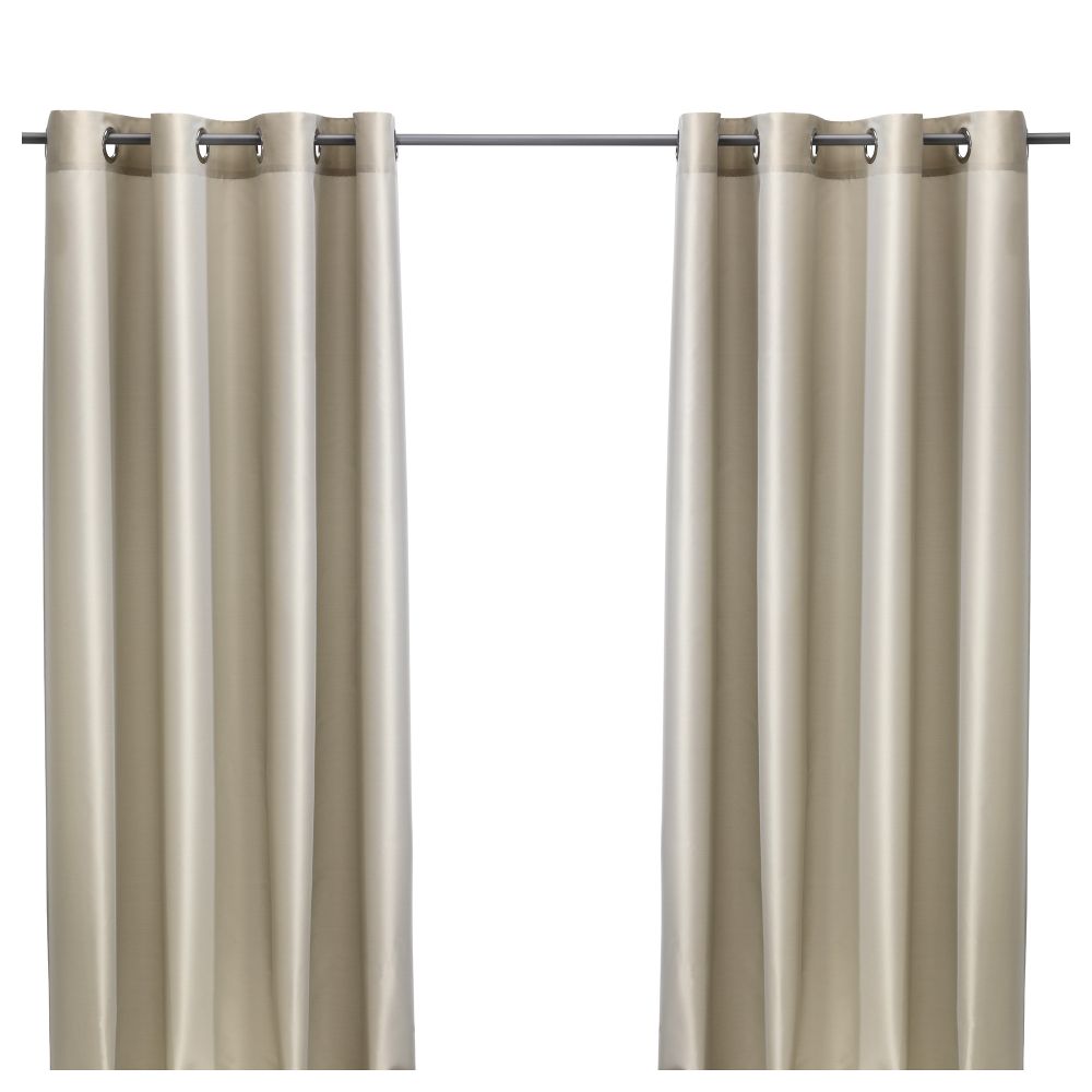 Гардины, 1 пара ПЭРЛЬБУСКЕ, бежевый (145x300 см) - фото 1