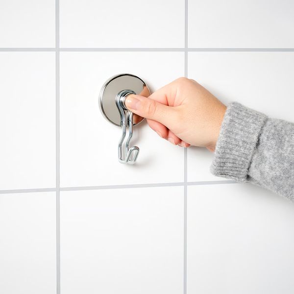 KROKFJORDEN Крючок с присоской - оцинкованный - схема-чертеж с размерами