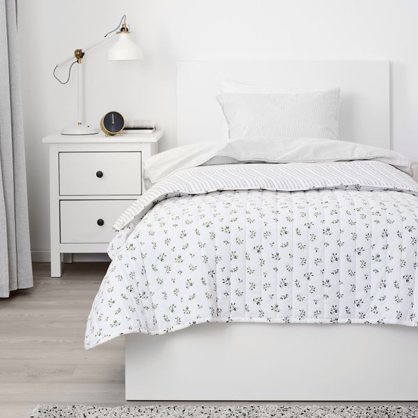 Покрывало, белый, серый 180x250 см IKEA SANDLUPIN САНДЛУПИН 804.511.59 - фото 2