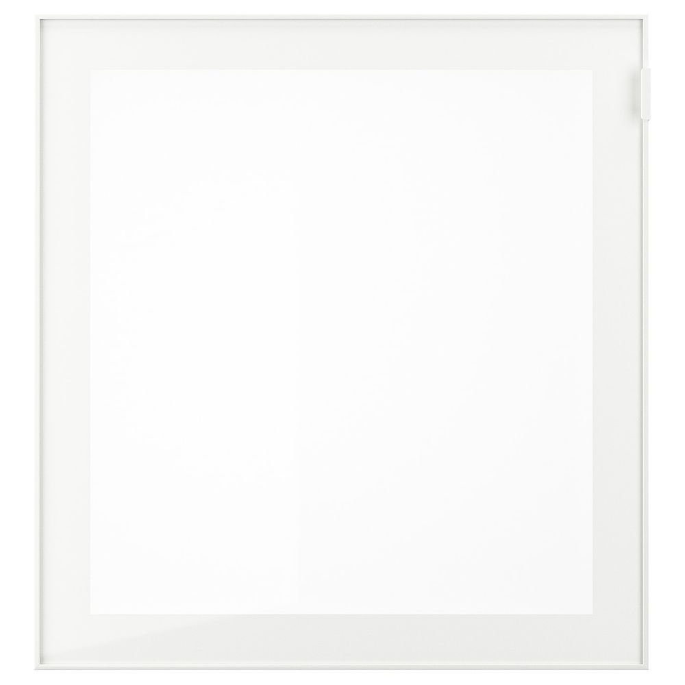 Стеклянная дверь, белый, матовое стекло 60x64 см IKEA GLASSVIK ГЛАССВИК 403.839.59 - фото 1