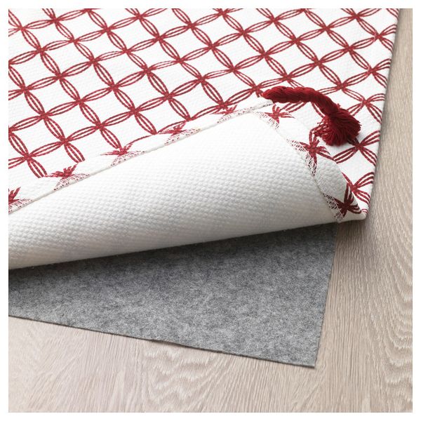 Ковер безворсовый, белый/красный, 80x150 см IKEA ВИНТЕР 2019 004.502.86 - схема-чертеж с размерами