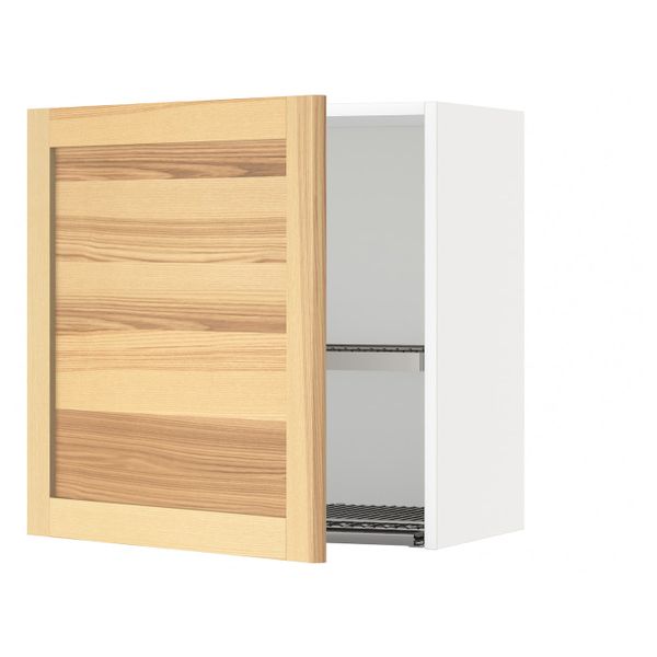 Навесной шкаф с сушилкой, белый/Торхэмн ясень 60x60 см IKEA METOD МЕТОД 294.460.91 - фото 1