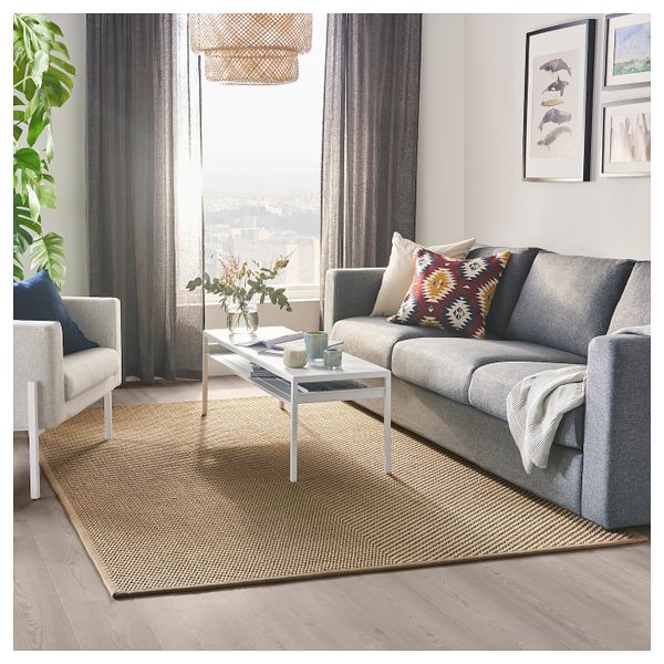 Ковер безворсовый, неокрашенный/коричневый 170x240 см IKEA HELLESTED ХЕЛЛЕСТЕД 904.079.86 - фото 3